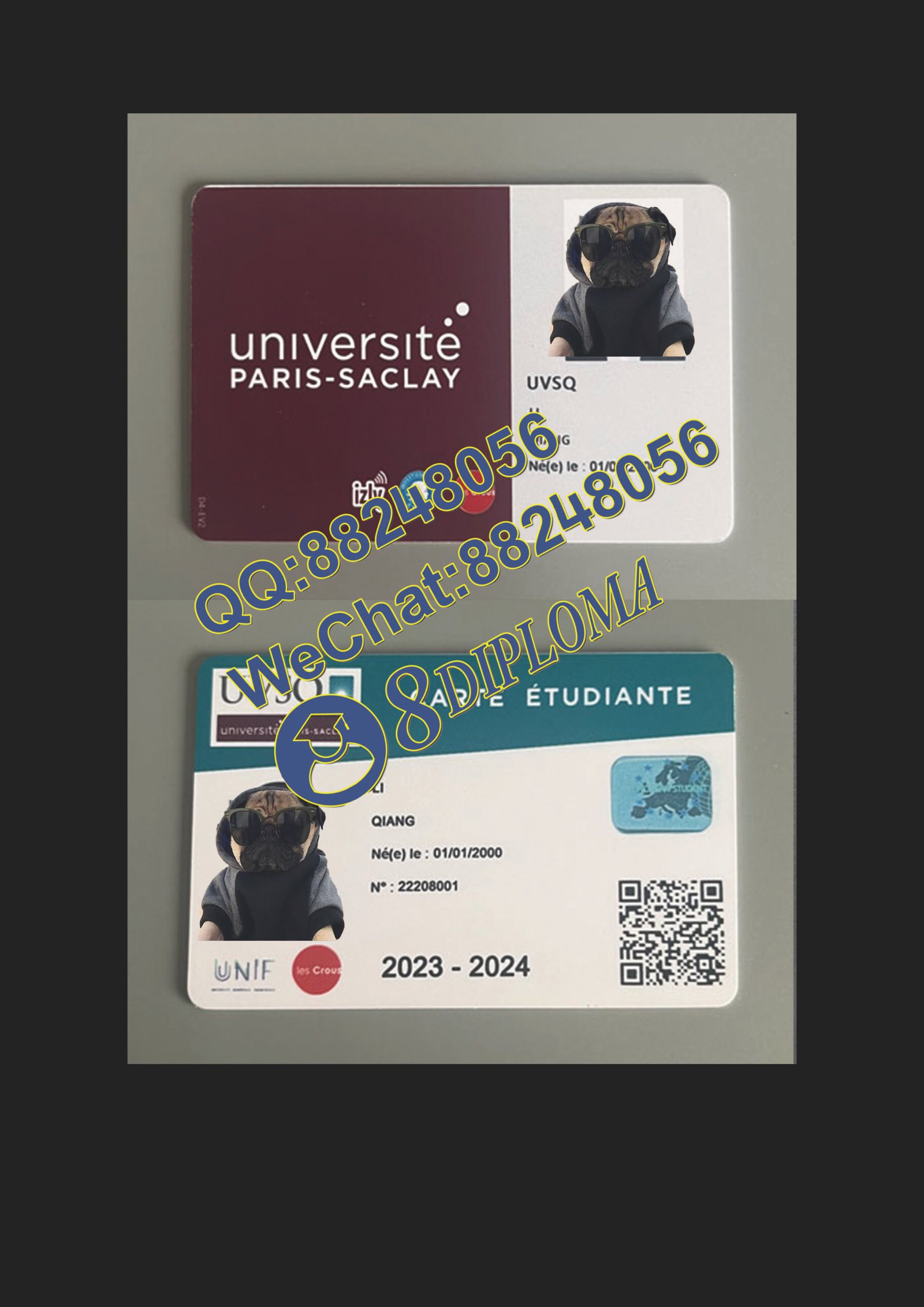 凡尔赛-萨克雷大学学生证定制