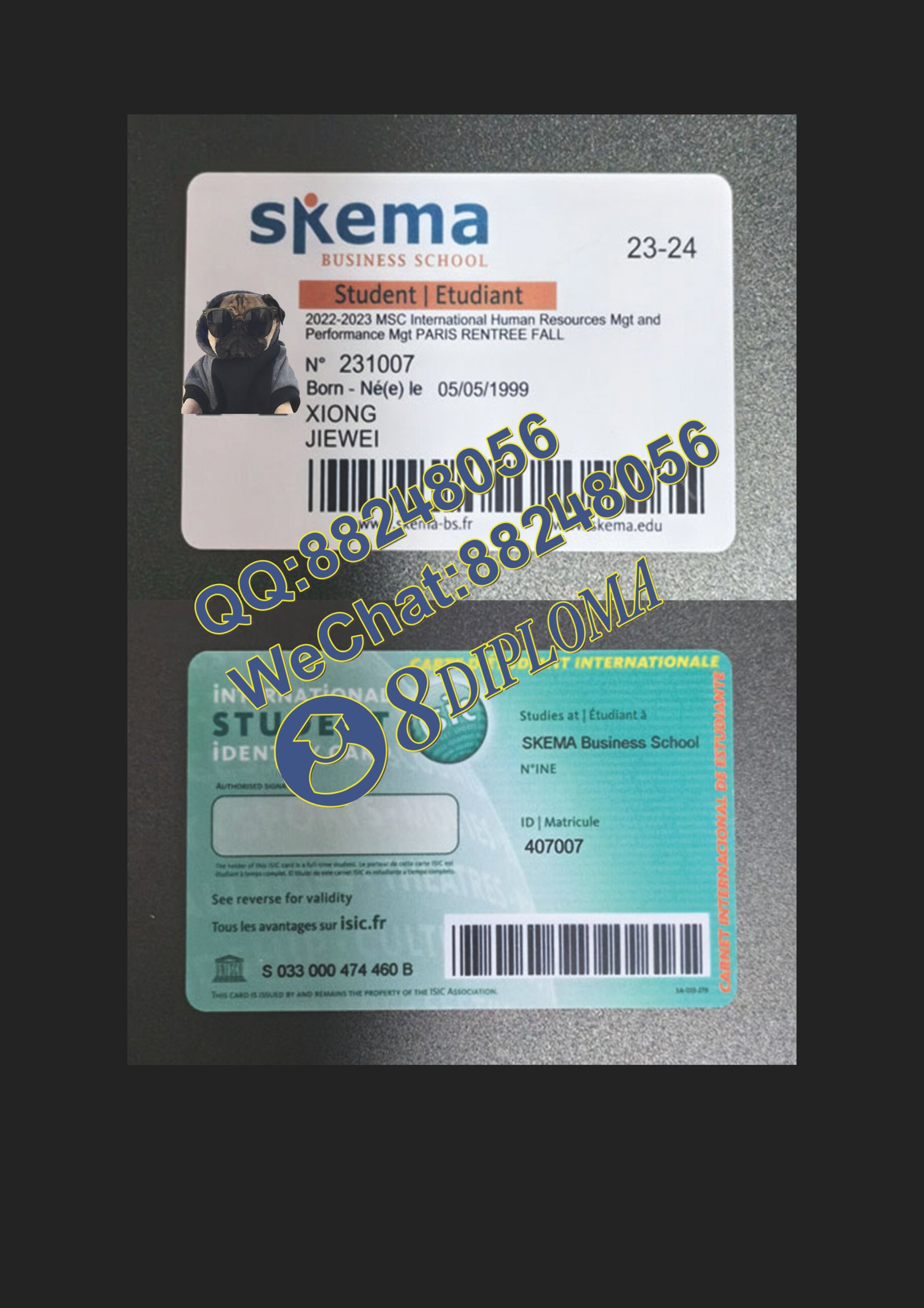 法国SKEMA商学院学生证定制