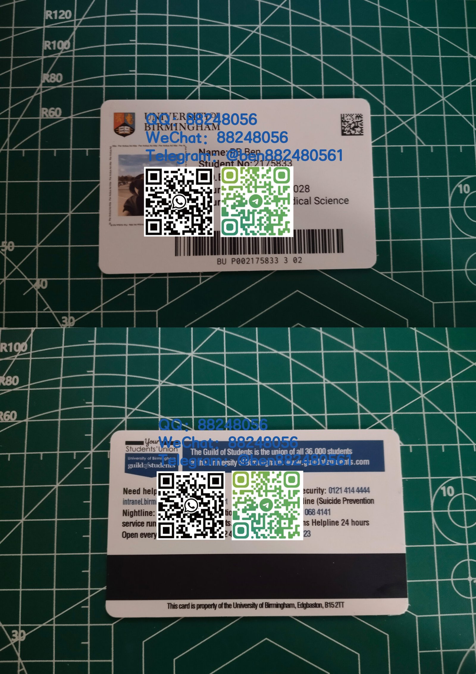 英国伯明翰大学学生卡定制购买校园卡